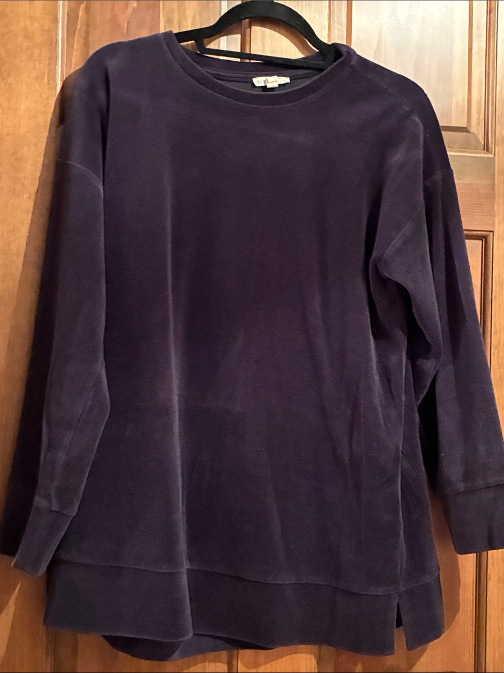 Eileen Fisher Deep Blue Velour Top